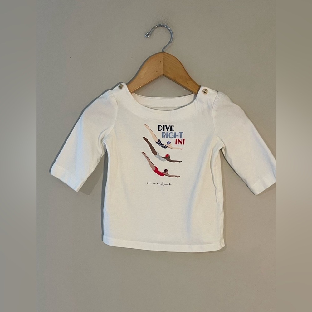 $8 ADD ON Janie and Jack top 18-24 months tee swim diving summer long-sleeve